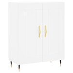 vidaXL Buffet haut Blanc 69 5x34x180 cm Bois d'ingénierie