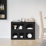 vidaXL Buffet Noir 80 5 x 35 x 59 cm Bois d'ingénierie