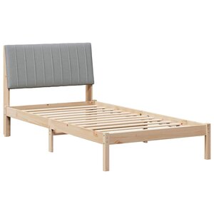 vidaXL Cadre de lit avec tête de lit Marron 100 x 200 cm Pin massif