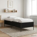 vidaXL Cadre de lit Chêne noir 80 x 200 cm Bois d'ingénierie