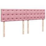 vidaXL Sommier à lattes de lit avec matelas Rose 200x200 cm Velours