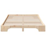 vidaXL Cadre de lit surélevé avec stockage Marron Bois massif en pin