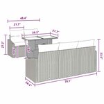 vidaXL Ensemble de canapé de jardin 6 Pièces Gris Poly rotin