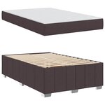 vidaXL Cadre de lit avec matelas Marron foncé 120 x 200 cm tissu