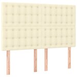 vidaXL Cadre de lit sans matelas crème 140x190 cm similicuir