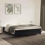 vidaXL Matelas de lit à ressorts ensachés Noir 180x200x20 cm Velours