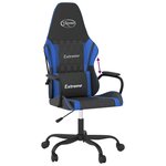 vidaXL Chaise de jeu Noir et bleu Similicuir
