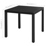 vidaXL Ensemble à manger de jardin 5 Pièces PVC résine tressée noir