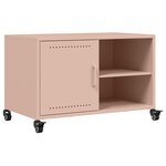vidaXL Meuble TV rose 68x39x43 5 cm acier