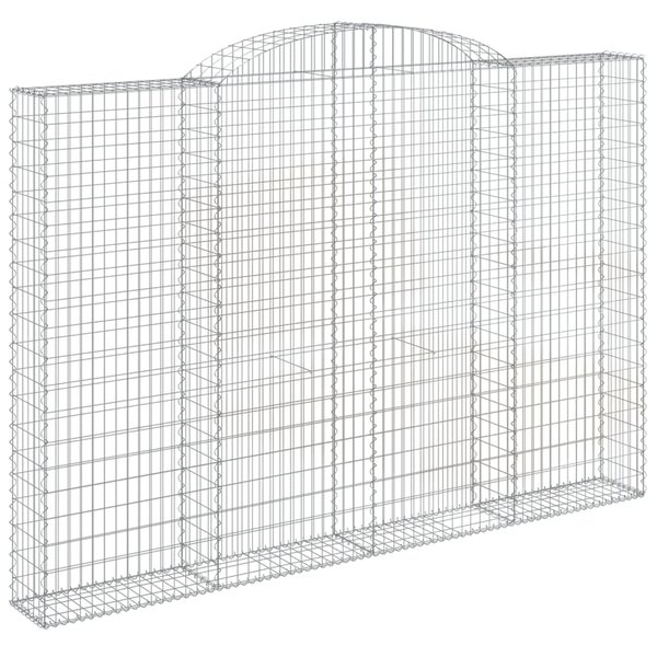 vidaXL Panier de gabions arqué 300x30x200/220 cm Fer galvanisé