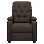 vidaXL Fauteuil électrique de massage Marron foncé Tissu
