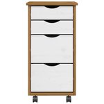 vidaXL Armoire roulante avec tiroirs MOSS bois de pin marron miel