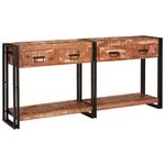 vidaXL Ensemble de Tables Console avec tiroir Autre 2 Pièces Multicolore