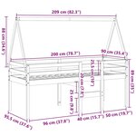 vidaXL Lit haut sans matelas blanc 80x200 cm bois de pin massif