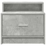 vidaXL Tables de chevet avec tiroir 2 Pièces gris béton 51x31x47 cm