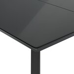 vidaXL Ensemble à manger de jardin avec coussins 3 Pièces Noir