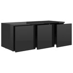 vidaXL Meuble TV Noir brillant 80x34x30 cm Aggloméré