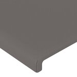 vidaXL Tête de lit à LED Gris 93x16x118/128 cm Similicuir