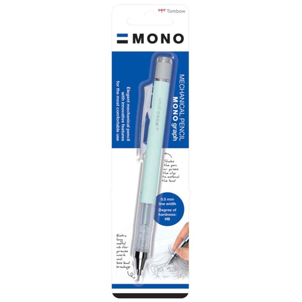 Porte-mines 'MONO graph' pastel, menthe x 5 TOMBOW