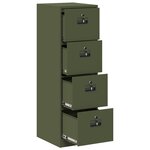 vidaXL Cabinet de Dossier 2 Pièces Vert olive 44 x 50 x 106.5 cm