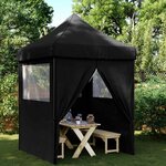 vidaXL Tente de fête Noir 200 x 200 x 306 cm Tissu Oxford