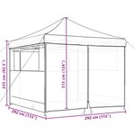 vidaXL Tente de réception pliable escamotable avec 4 parois latérales