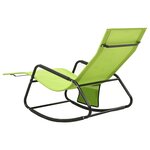 vidaXL Chaise longue Acier et textilène Vert