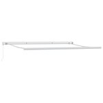 vidaXL Auvent Rétractable Blanc 500 × 300 cm Tissu  Métal