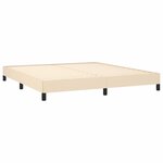 vidaXL Cadre de lit sans matelas crème 180x200 cm tissu