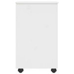 vidaXL Cabinet roulant Blanc 34 x 39 x 65 5 cm Bois de Pin Massif