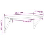 vidaXL Étagères Murales 2 Pièces Chêne artisanal 60 x 25 x 25 5 cm