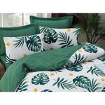 Parure de lit - housse de couette 220 x 240 + 2 taies d'oreiller 60 x 60  65  coton- Vert