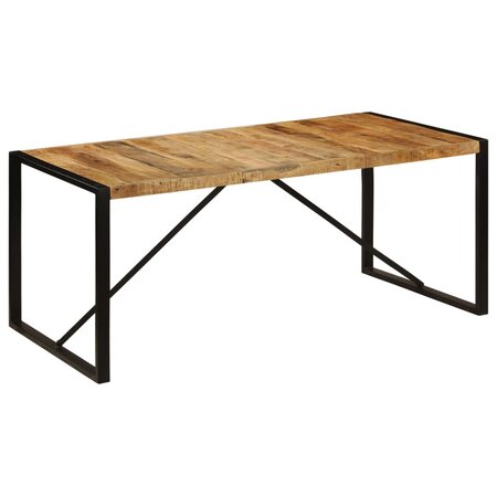 vidaXL Table de salle à manger Bois de manguier brut 180 cm