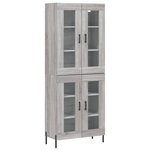 vidaXL Buffet haut Sonoma gris 69 5x34x180 cm Bois d'ingénierie