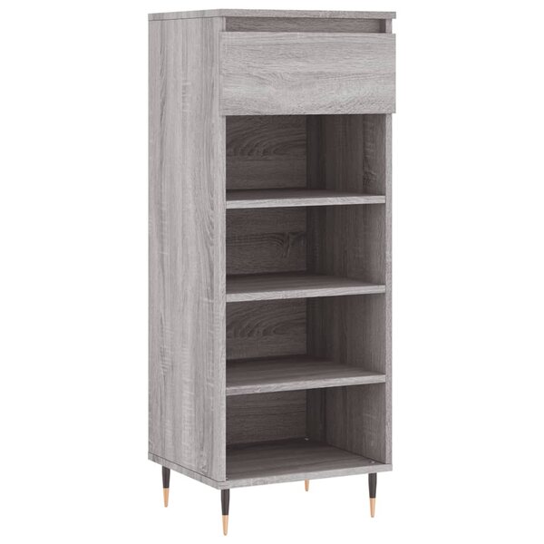 vidaXL Armoire à chaussures Sonoma gris 40x36x105 cm Bois d'ingénierie