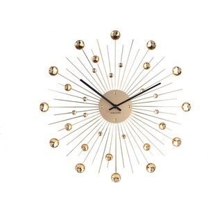 Horloge ronde en métal sunburst 50 cm