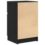 vidaXL Table de chevet noir 39x35x65 cm bois d’ingénierie