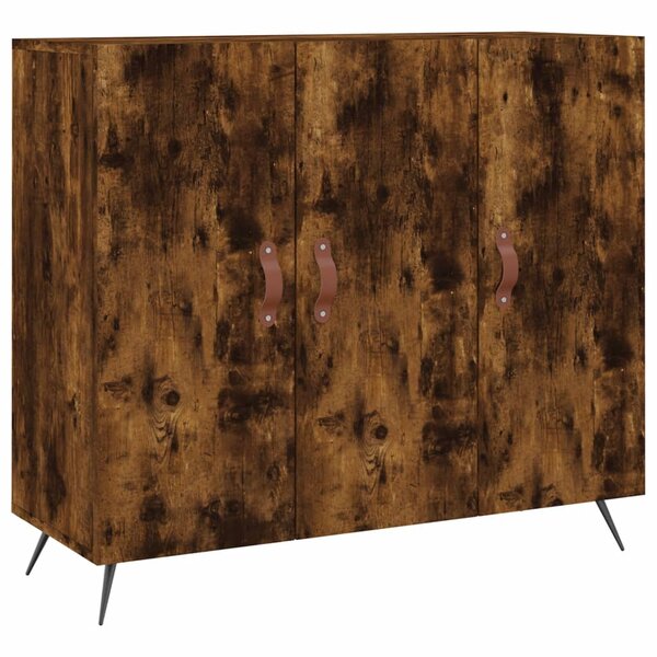 vidaXL Buffet chêne fumé 90x34x80 cm bois d'ingénierie