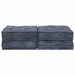 vidaXL Canapé modulaire 2 Pièces Impression Indigo 140 x 70 x 36 cm tissu