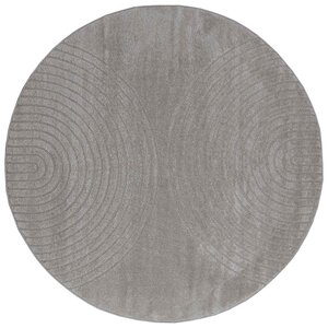 vidaXL Tapis de surface Rond HUARTE Gris Ø 160 CM Polyester