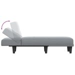 vidaXL Chaise longue gris clair tissu