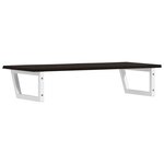 vidaXL Étagère de vasque murale acier et bois de chêne massif