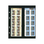 Feuilles Multi Collect Lindner noires pour carnets de timbres.