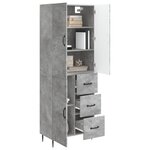 vidaXL Ensemble de Meubles 2 Pièces Gris béton 66 x 34 5 x 89 5 cm