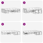 vidaXL Ensemble de canapés d'extérieur 10 Pièces Blanc et gris clair