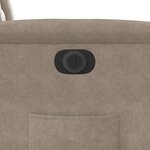 vidaXL Fauteuil inclinable électrique taupe tissu microfibre