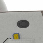 vidaXL Fauteuil de massage inclinable gris nuage tissu