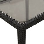 vidaXL Ensemble de bistro de jardin 5 Pièces coussins noir poly rotin