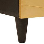vidaXL Meuble d'appoint avec tiroir Noir et or 60 x 33.5 x 100 cm
