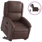 vidaXL Fauteuil inclinable électrique marron similicuir